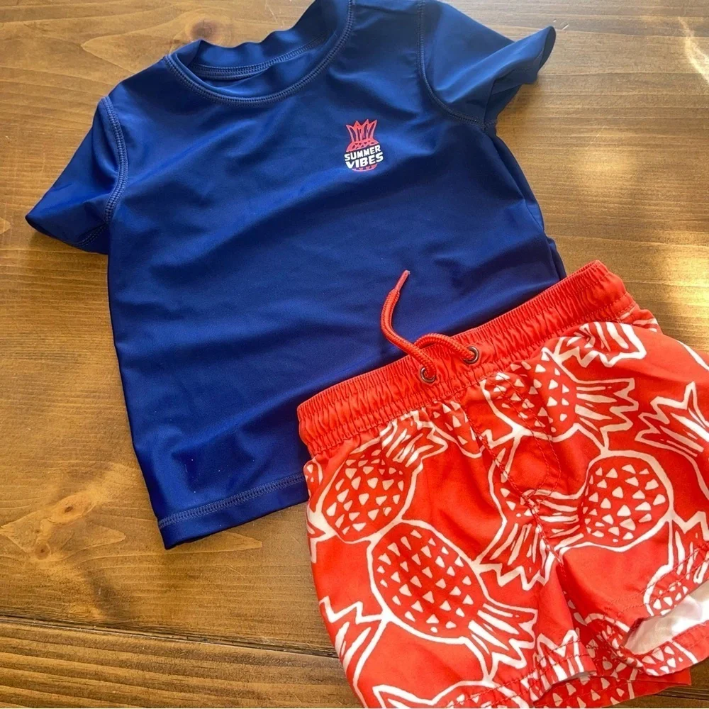 Kids Swim Set - Blue and Red 18M